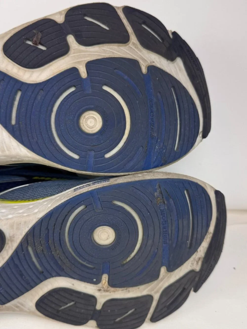 Brooks Glycerin GTS 21 Men's Running Shoes Blue Yellow Size 10 Medium Damage